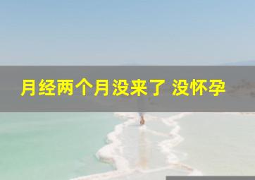 月经两个月没来了 没怀孕